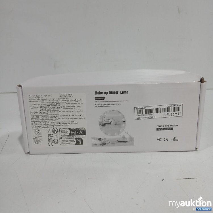 Artikel Nr. 465234 Artikel Nr. 465234: Make-up Mirror Lamp 10 Lampen