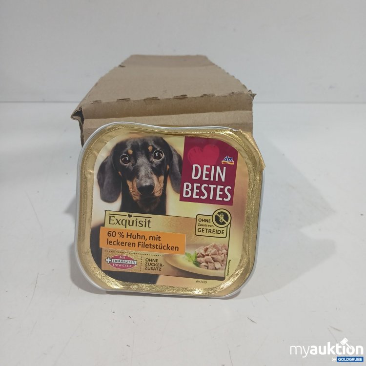 Artikel Nr. 869234 Artikel Nr. 869234: DM Dein Bestes Hundefutter Exquisit Huhn mit Filetstücken 9x300g