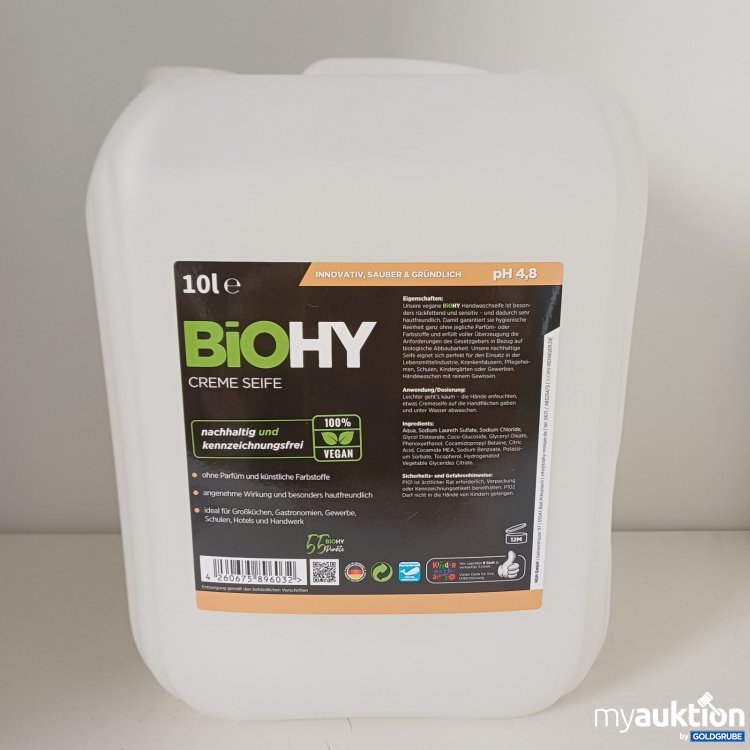 Artikel Nr. 467235: BioHY Creme Seife, 10 Liter