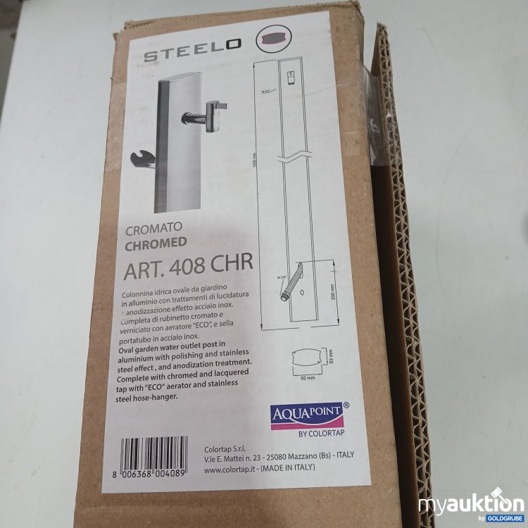 Artikel Nr. 959235: Aqua Point Steelo ART.408CHR Alva Wasserzapfstelle f. Bodenmontage inkl. Druckminderer 