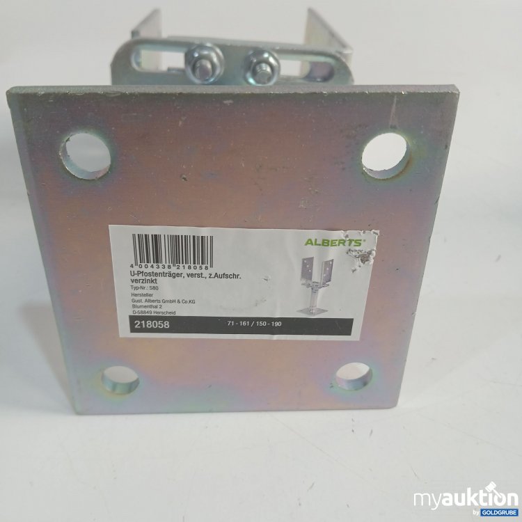 Artikel Nr. 960235: Alberts U-Pfostenträger verzinkt 218058 