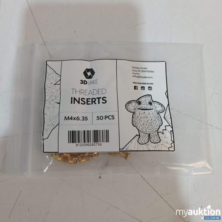 Artikel Nr. 470236 Artikel Nr. 470236: 3D Jake Threaded Inserts M4x6.35 50 PCS