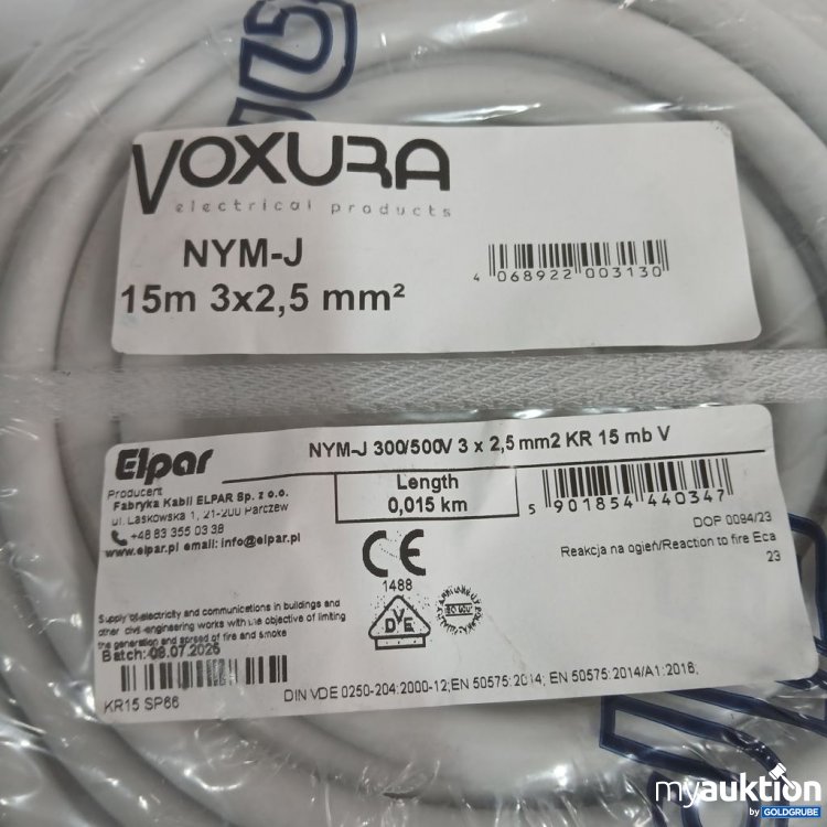Artikel Nr. 919236: Voxura NYM-J 3x2,5 mm² 15 m