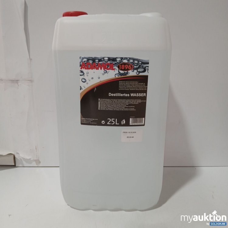 Artikel Nr. 980236 Artikel Nr. 980236: Adamol 1896 Destilliertes Wasser 25L