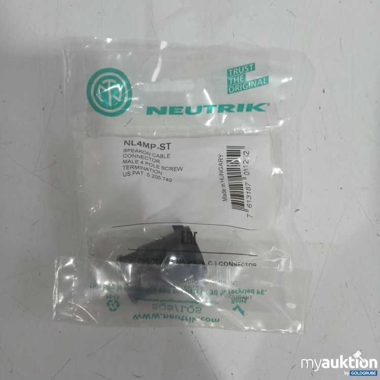 Artikel Nr. 461237 Artikel Nr. 461237: Neutrik Speakon Cable Connector NL4MP-ST
