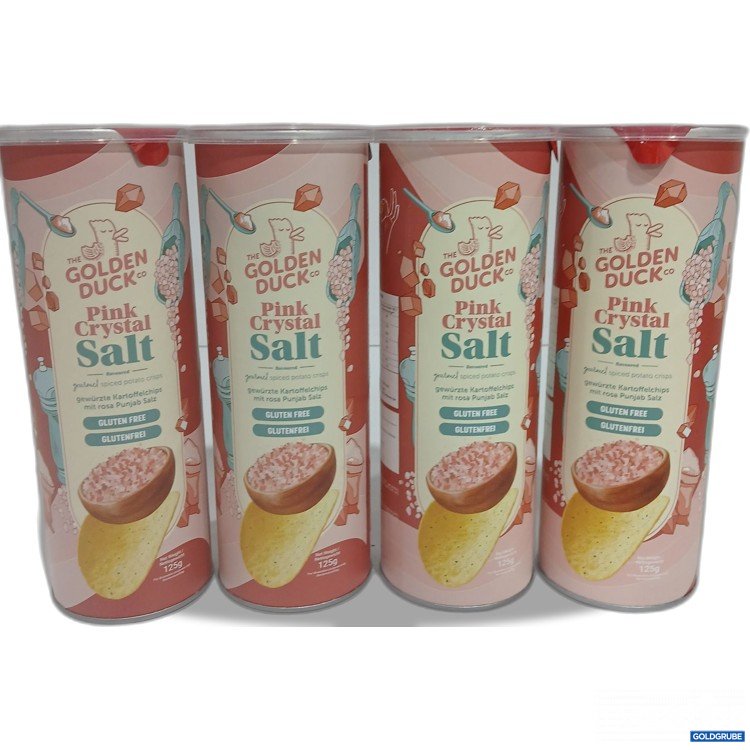 Artikel Nr. 916237: The Golden Duck Pink Crystal Salt Potato Crisps je 125g