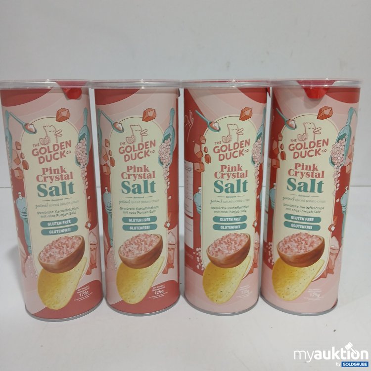 Artikel Nr. 916237: The Golden Duck Pink Crystal Salt Potato Crisps je 125g