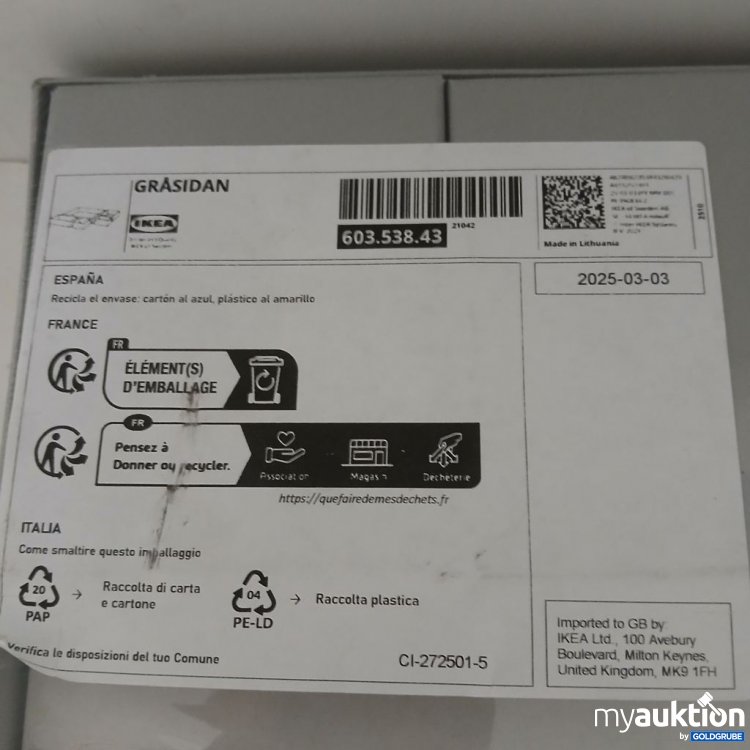 Artikel Nr. 921237: IKEA GRÄSIDAN Verpackungstyp 603.538.43