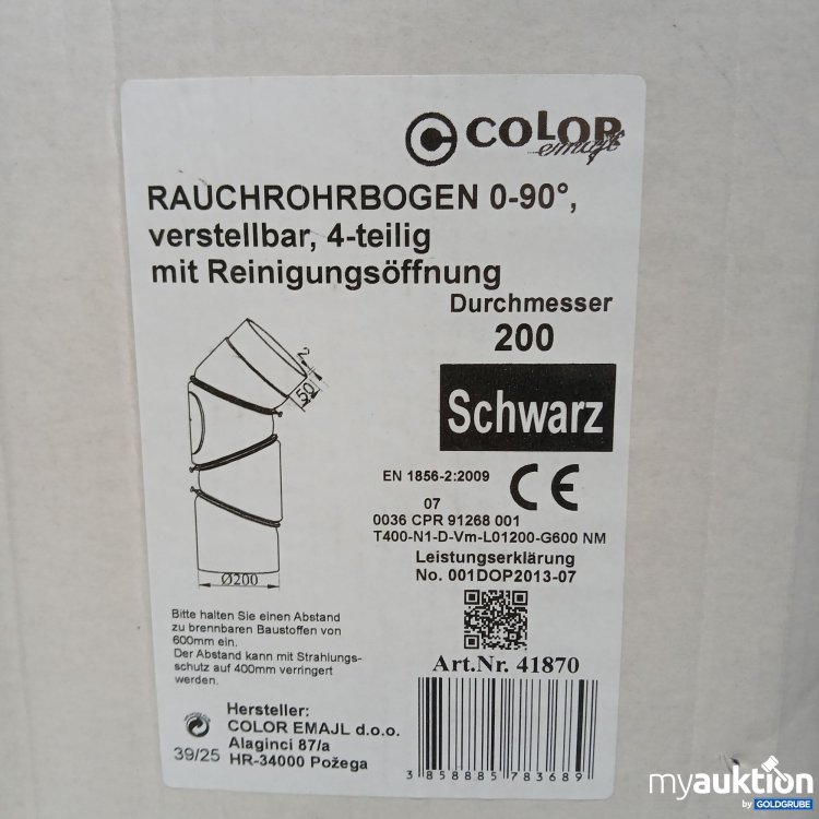 Artikel Nr. 961237: Color Rauchrorbogen 0-90° dm 200 