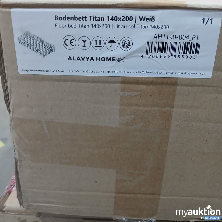 Artikel Nr. 442238: Alavya Home Bodenbett Titan 140x200 weiß 