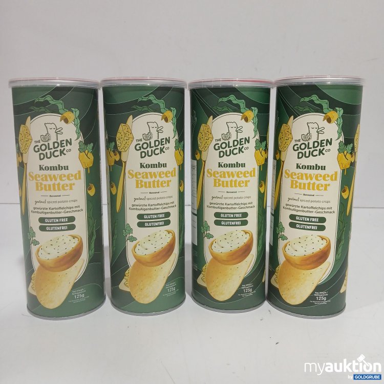 Artikel Nr. 916238: The Golden Duck Kombu Seaweed Butter Potato Crisps je 125g.