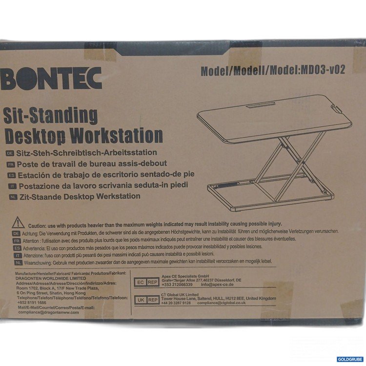 Artikel Nr. 931238 Artikel Nr. 931238: Bontec Sitz Steh Schreibtisch MD03-v02
