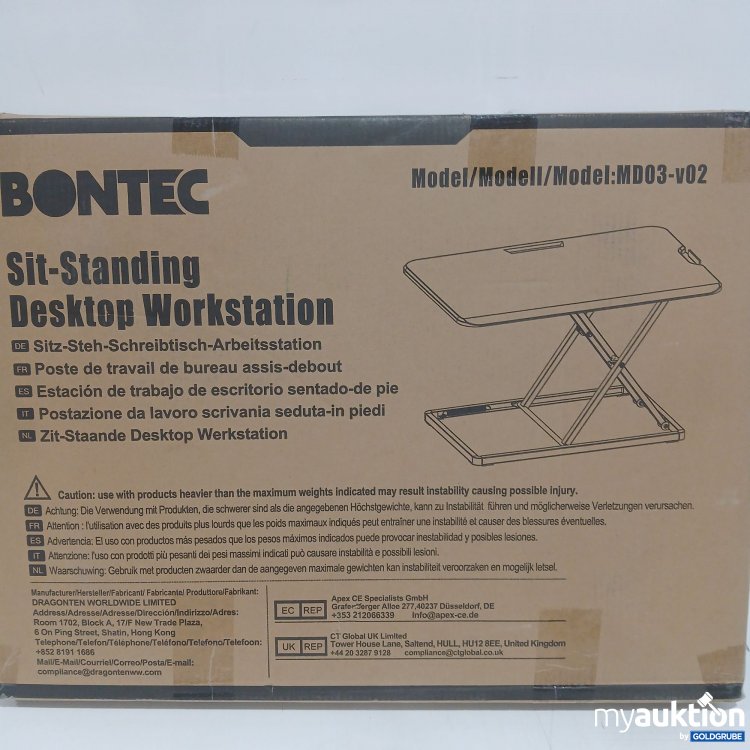 Artikel Nr. 931238 Artikel Nr. 931238: Bontec Sitz Steh Schreibtisch MD03-v02