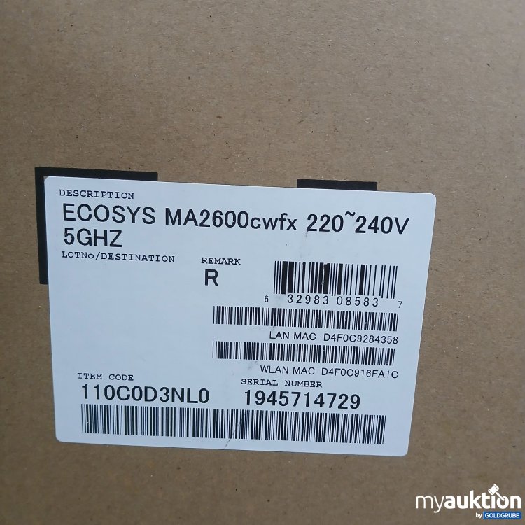 Artikel Nr. 959238: Kyocera Drucker Ecosys MA2600cwfx 220 240V 5GHZ 