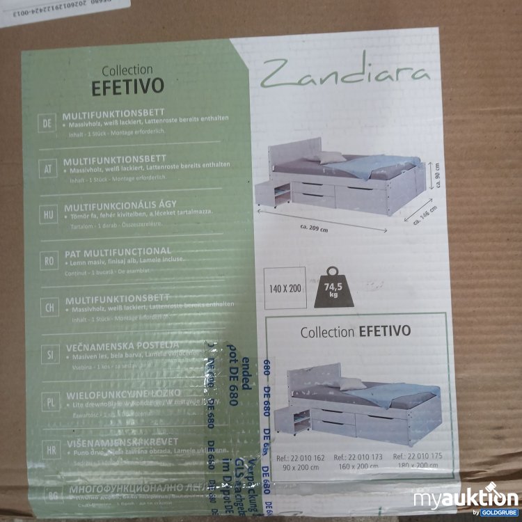 Artikel Nr. 445239 Artikel Nr. 445239: Zandiara Collectiom Efetivo Multifunktionsbett Massivholz weiß lackiert 20119