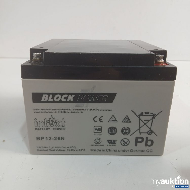 Artikel Nr. 960239: Block Power Battery BP12-26N 12V 26Ah 