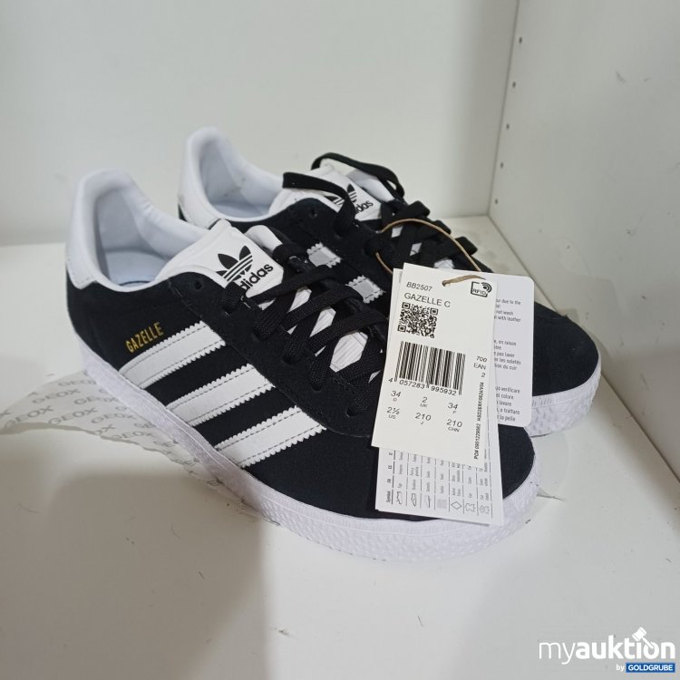 Artikel Nr. 464240 Artikel Nr. 464240: Adidas Gazelle C Sneaker schwarz weiß Gr. 34