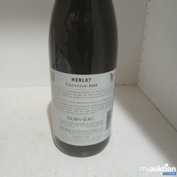 Artikel Nr. 969240 Artikel Nr. 969240: Dürnberg Merlot Elementum 2022