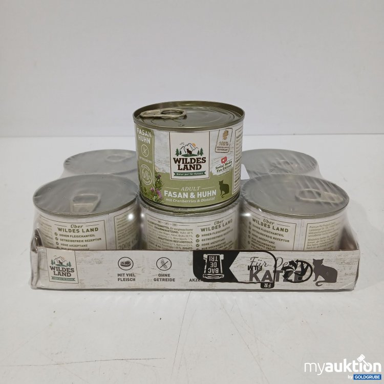 Artikel Nr. 860241: Wildes Land Katzenfutter Fasan&Huhn 6x200g