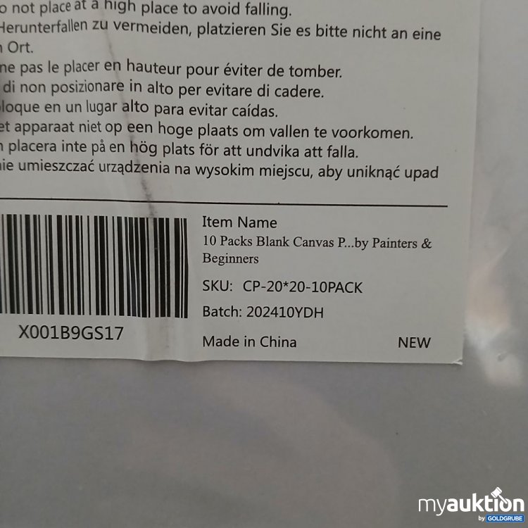 Artikel Nr. 921241: Painters & Beginners Blank Canvas 10er Pack