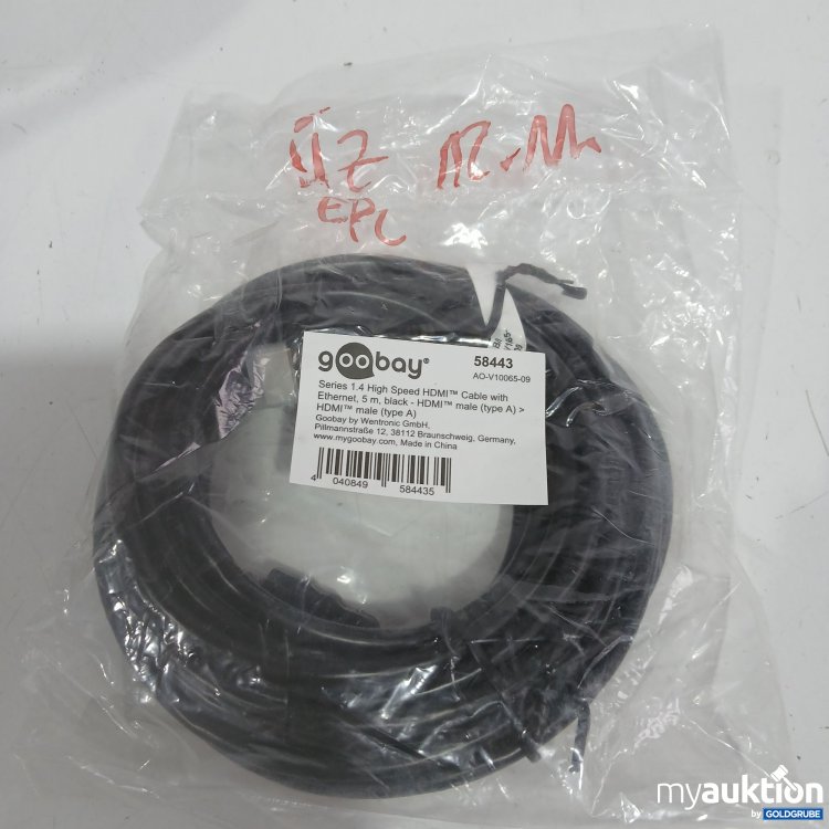 Artikel Nr. 443242: Goobay 1.4 High Speed HDMI Cable with Ethernet 5m black 