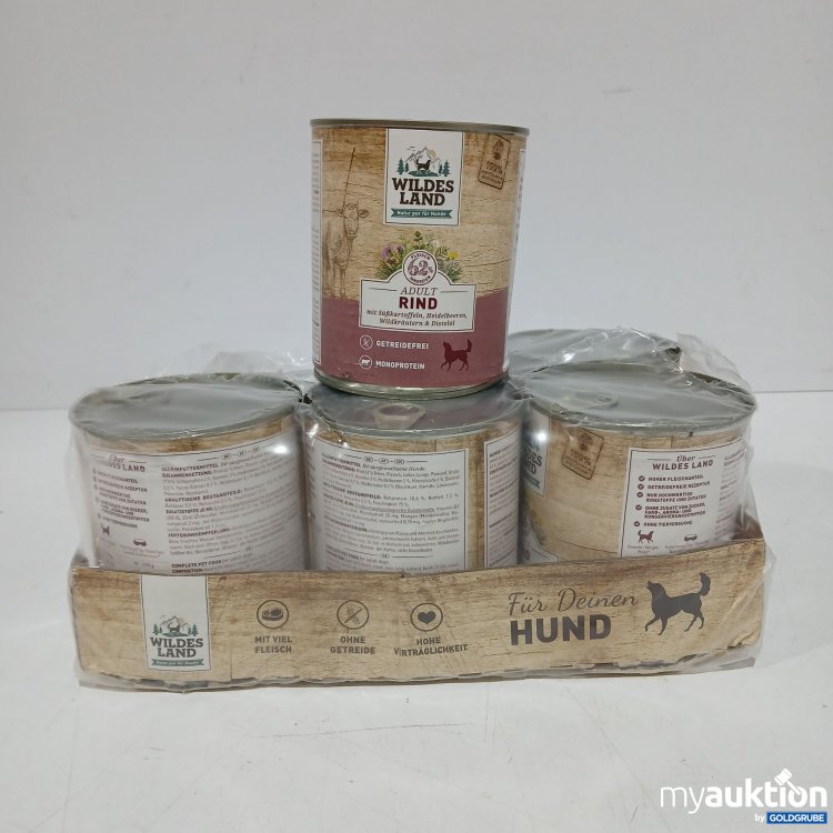 Artikel Nr. 860242: Wildes Land Hundefutter Rind 6x800g 