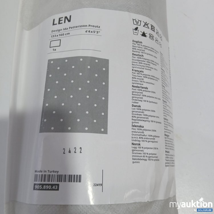 Artikel Nr. 865242: Ikea Len Teppich 133x160cm