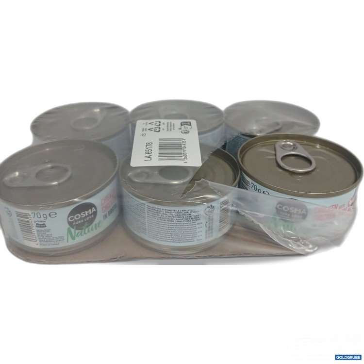 Artikel Nr. 898242 Artikel Nr. 898242: Cosma Katzenfutter Chicken with Chicken Ham in Broth 6x70g