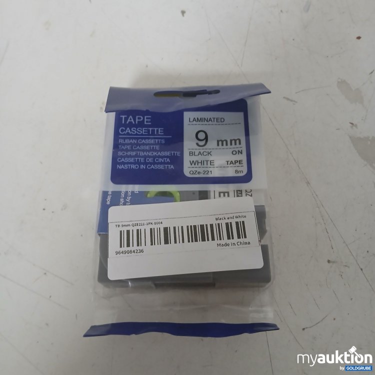 Artikel Nr. 906242 Artikel Nr. 906242: Tape Cassette 9mm Black on White 8m