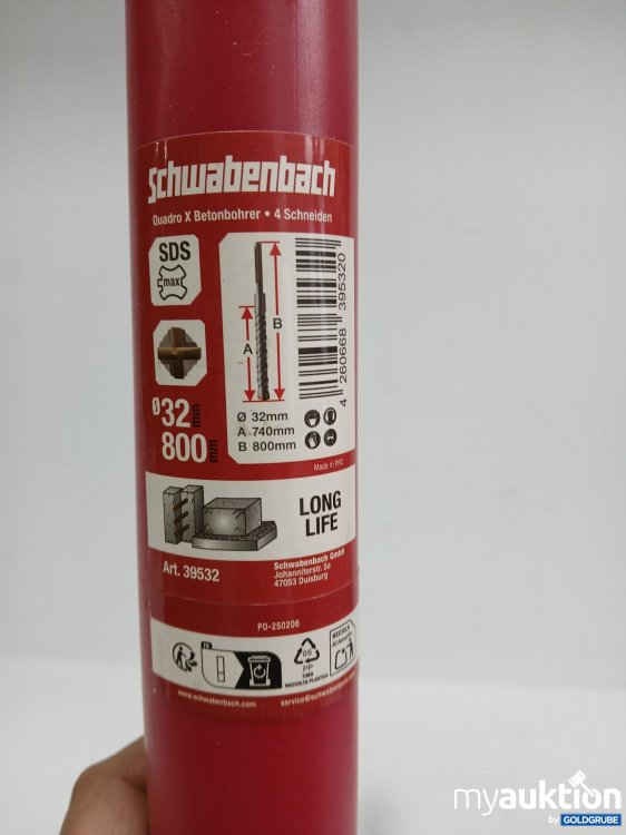 Artikel Nr. 995243 Artikel Nr. 995243: SCHWABENBACH Bohraufsatz 32x800