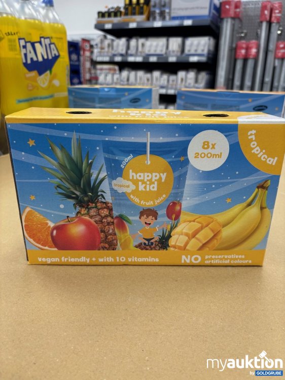 Artikel Nr. 450244 Artikel Nr. 450244: happy kid 8 x 200 ml tropical Fruchtsaftgetränk