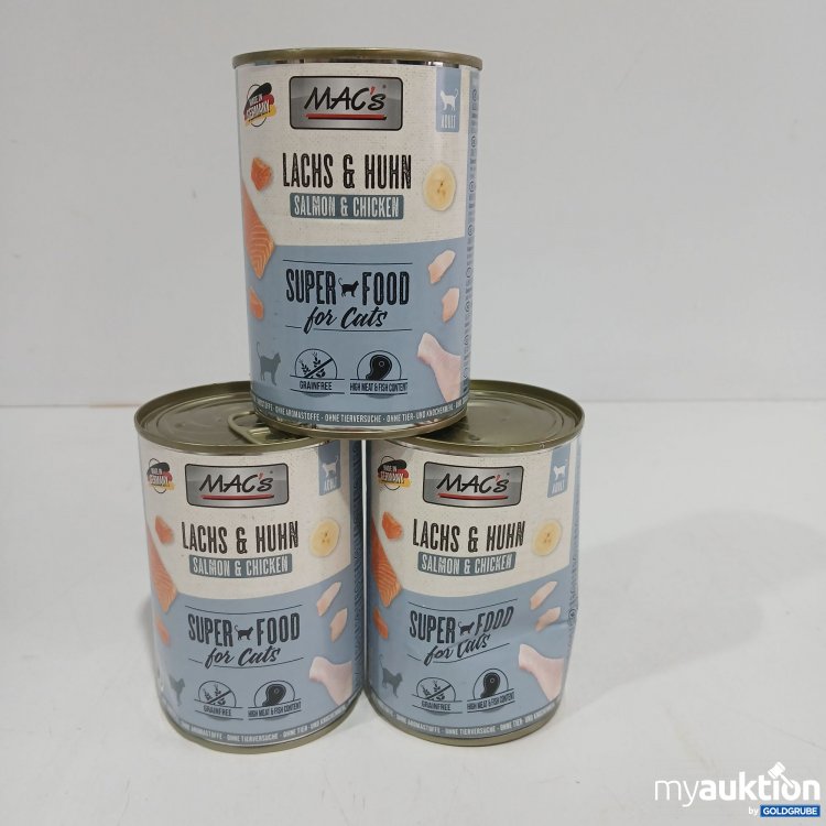 Artikel Nr. 809244: Mac's Katzenfutter Lachs&Huhn je 400g