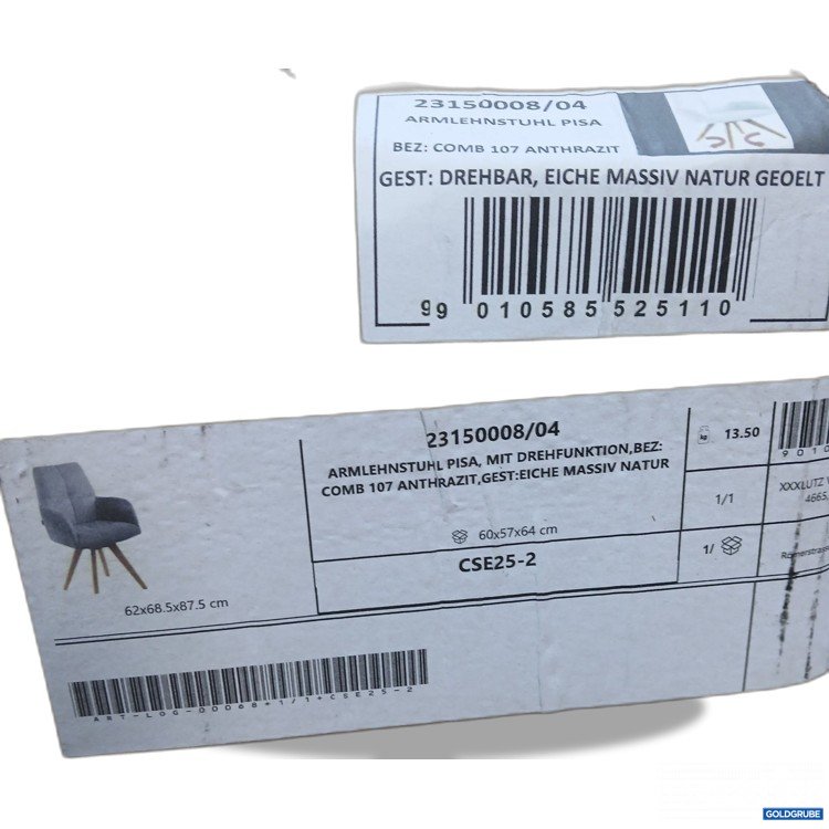 Artikel Nr. 888244: Armlehnstuhl Pisa Anthrazit Gestell drehbar CSE25-2 