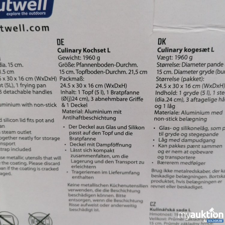 Artikel Nr. 340245 Artikel Nr. 340245: Outwell Culinary Koch Set L