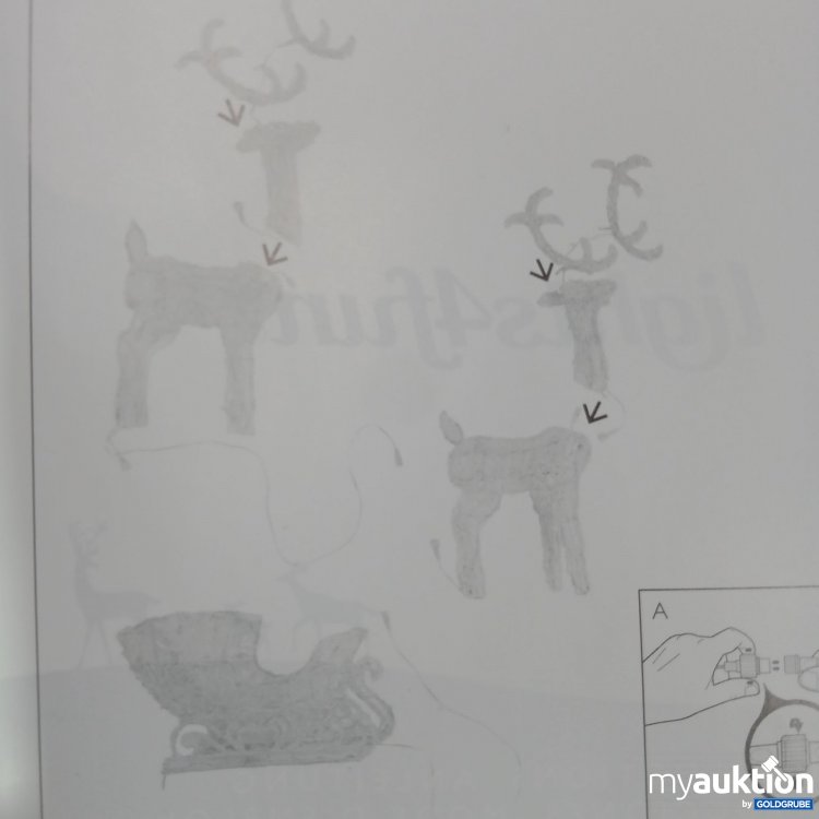 Artikel Nr. 444245 Artikel Nr. 444245: Lights4fun ,Reindeer& Sleigh Christmas Figure XX210-EU