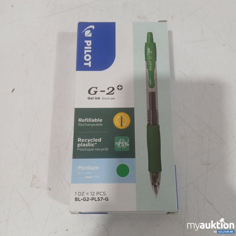 Artikel Nr. 468245 Artikel Nr. 468245: Pilot G-2+ Gel Ink Pen grün 0,7 mm 12Stk