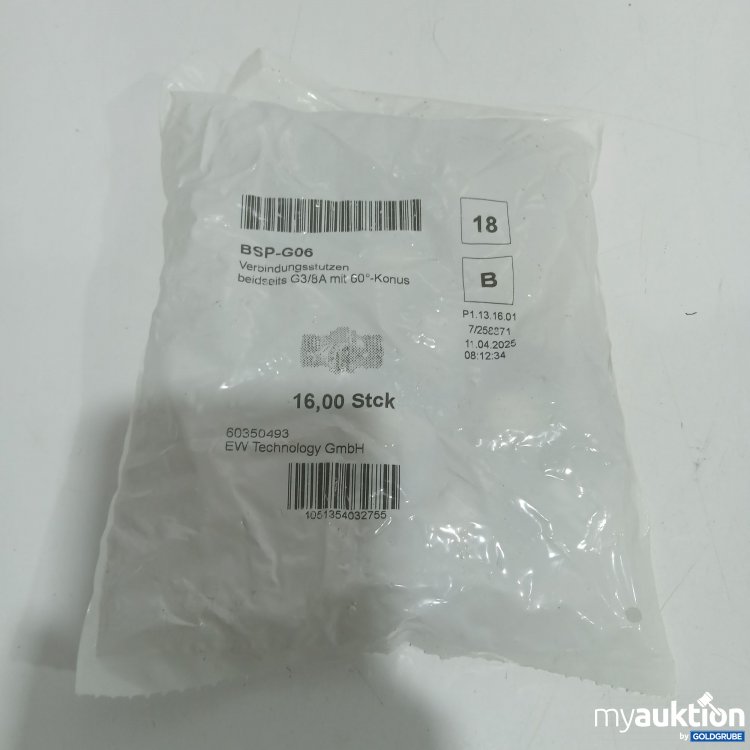 Artikel Nr. 877245: Verbindungsstutzen G3/8A 16 Stück BSP-G06