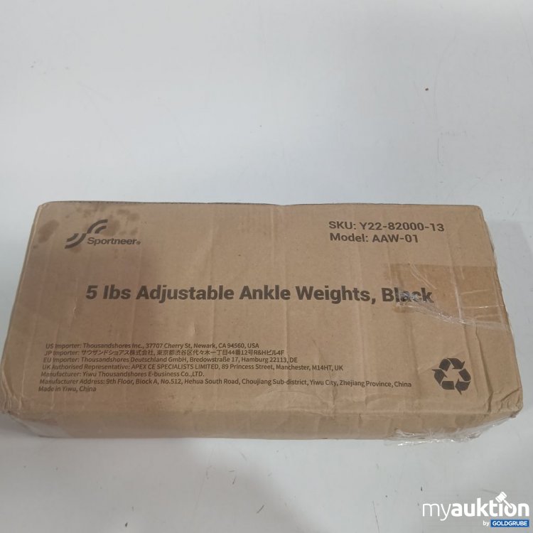 Artikel Nr. 919245: Sportneer Adjustable Ankle Weights AAW-01