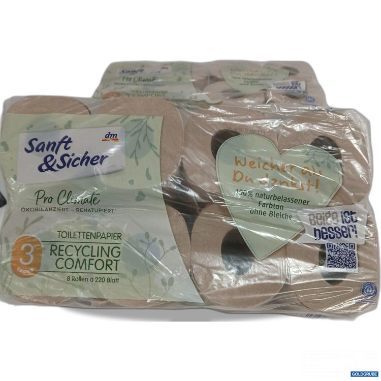 Artikel Nr. 967245: Sanft & Sicher Toilettenpapier Recycling Comfort 8 Rollen a 220 Blatt