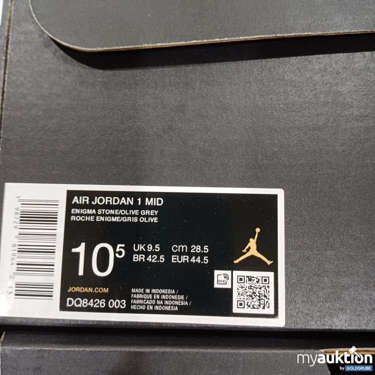 Artikel Nr. 464246 Artikel Nr. 464246: Nike Air Jordan 1 Mid Herren Sneaker Gr. 44,5 Enigma Stone/Olive Grey