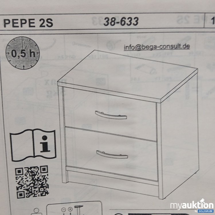 Artikel Nr. 897246 Artikel Nr. 897246: Pepe Nako 2S Nachttisch weiß