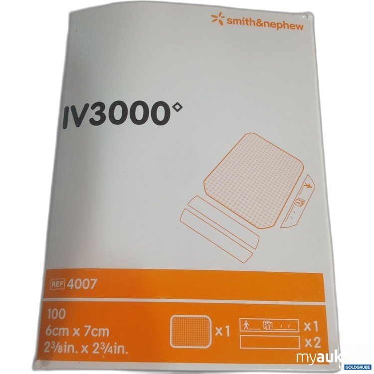 Artikel Nr. 960246: Smith&nephew IV3000 feuchtigkeitsempfindlicher Kanülle und Katheterverband 6cm x 7cm 