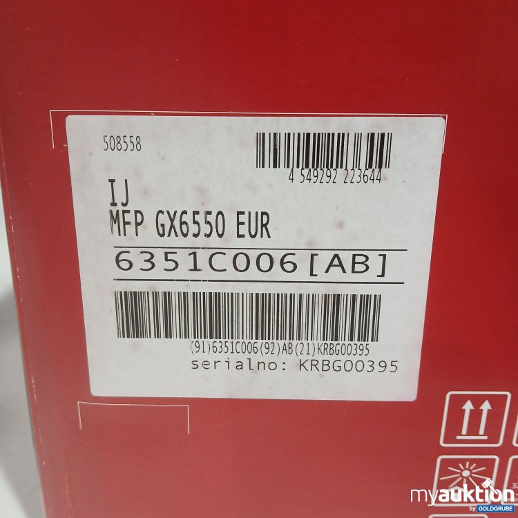 Artikel Nr. 443247 Artikel Nr. 443247: Canon Refillable Ink Tank Multifunction with Front Scanner GX6550