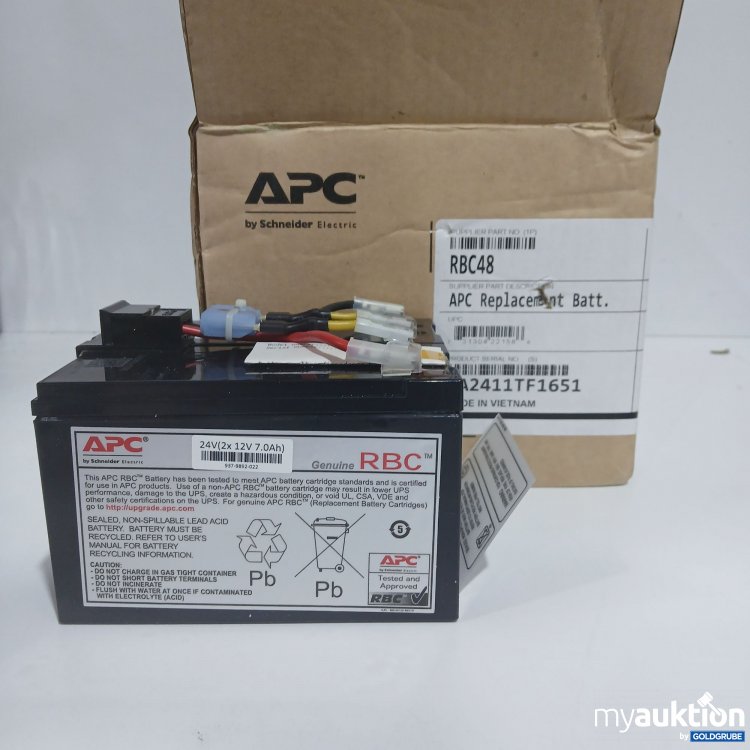 Artikel Nr. 816247 Artikel Nr. 816247: APC Replacement Battery 24V(2x12V 7.0Ah) 5A2411TF1651