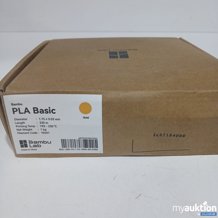 Artikel Nr. 818247 Artikel Nr. 818247: Bambu Lab PLA Basic 1.75 0.03mm Gold 1kg