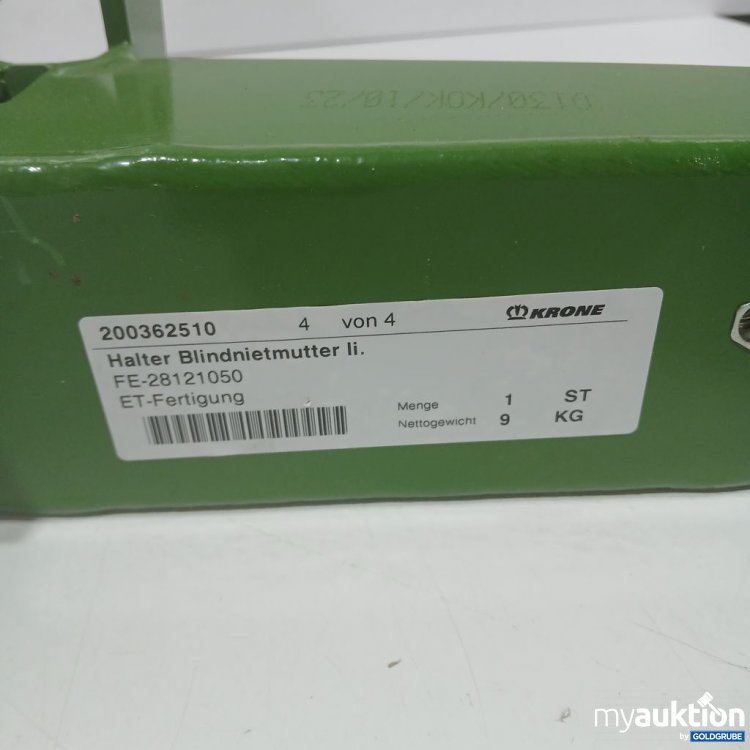 Artikel Nr. 892247: KRONE Halter Blindnietmutter li.