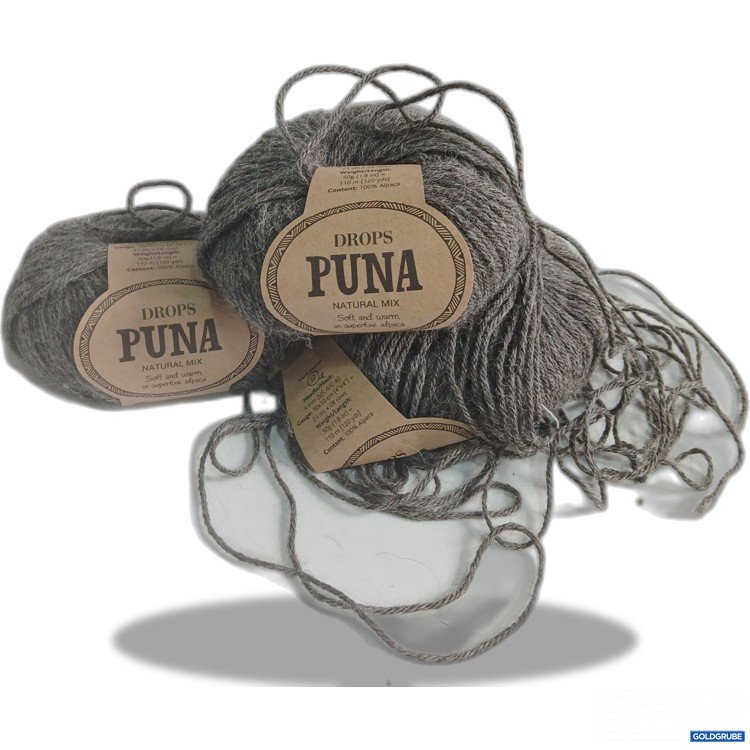 Artikel Nr. 964247: Drops Puna Natural Mix Alpaka Wolle dunkel grau 