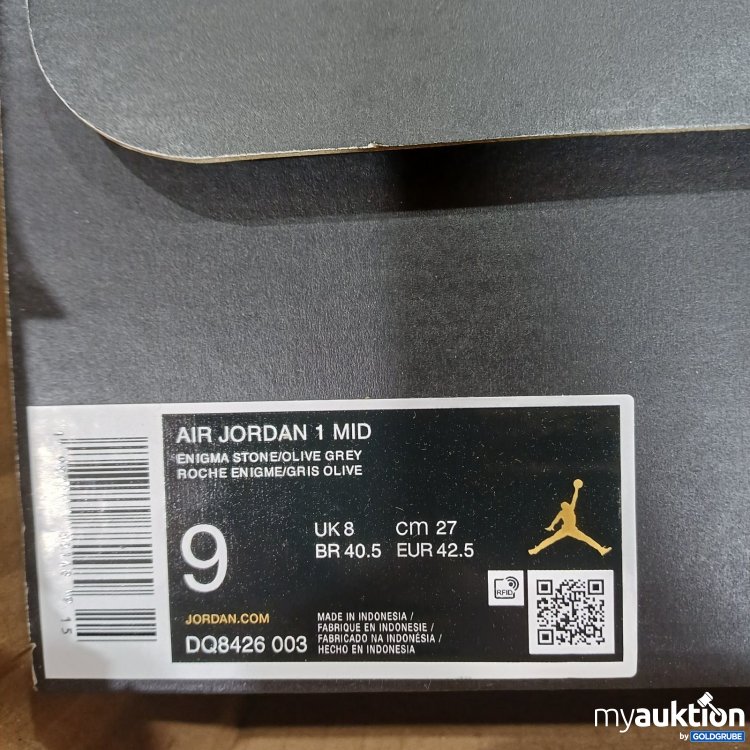 Artikel Nr. 464248 Artikel Nr. 464248: Nike Air Jordan 1 Mid Herren Sneaker Enigma Stone Olive Grey Gr. 42,5