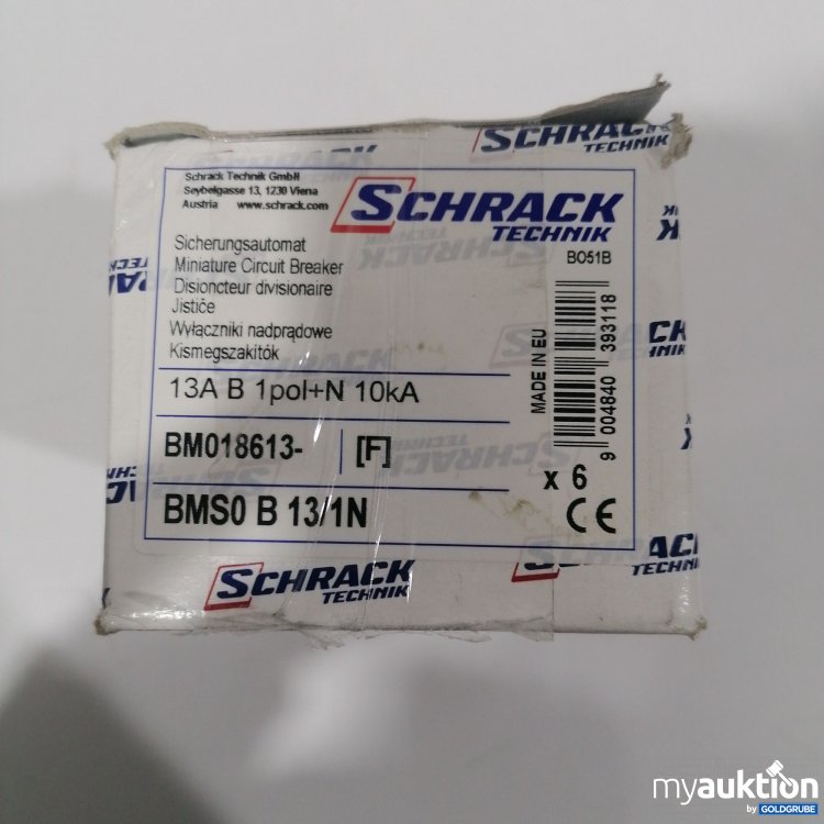 Artikel Nr. 522248: Schrack Technik Sicherungsautomat 6Stk 
