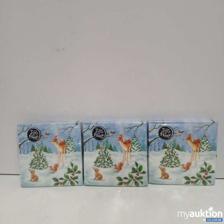 Artikel Nr. 527248: TableHome Papierservietten Wintermotiv 20 Servietten 3x33x33